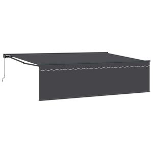 vidaXL Toldo Retr&aacute;til Antracite 500 &times; 300 cm Poli&eacute;ster e Alum&iacute;nio