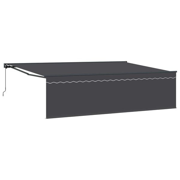 vidaXL Toldo Retr&aacute;til Antracite 500 &times; 300 cm Poli&eacute;ster e Alum&iacute;nio
