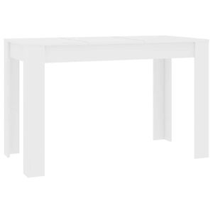 vidaXL Mesa de jantar 120x60x76 cm derivados de madeira branco