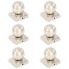 vidaXL Tampas em globo p/ postes veda&ccedil;&atilde;o 6pcs a&ccedil;o inoxid&aacute;vel 101x101mm