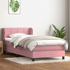 vidaXL Cama com molas/colch&atilde;o rosa 80x210 cm veludo