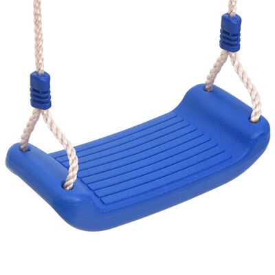 vidaXL Assento de baloiço com escada de corda 37x15 cm PE azul
