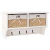 vidaXL Prateleira de parede 60x23,5x33 cm madeira de paulownia branco