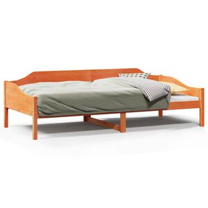vidaXL Cama sem colch&atilde;o 90x190 cm madeira de pinho maci&ccedil;a castanho-mel