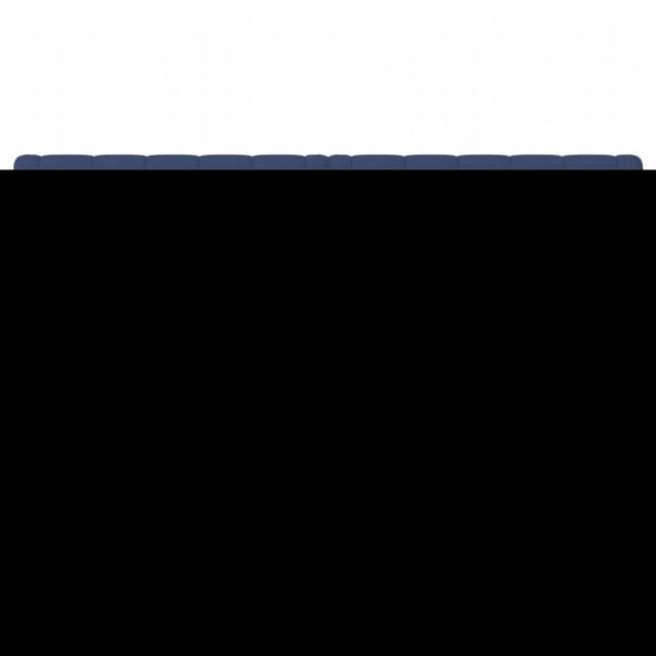 vidaXL Cabeceiras azul 160x7x78/88 cm tecido