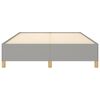 vidaXL Estrutura de cama sem colch&atilde;o cinza claro 135x190cm tecido