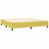 vidaXL Cama box spring c/ colch&atilde;o e LED 200x200 cm tecido verde