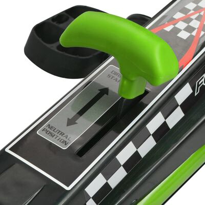 vidaXL Kart de pedais com assento ajustável verde