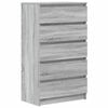 vidaXL Arm&aacute;rio de gavetas 60x36x103 cm deriv. madeira cinzento sonoma