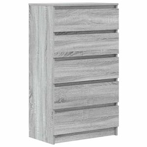 vidaXL Arm&aacute;rio de gavetas 60x36x103 cm deriv. madeira cinzento sonoma