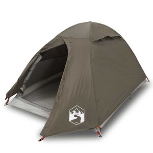 vidaXL Tenda de campismo c&uacute;pula para 2 pessoas imperme&aacute;vel castanho
