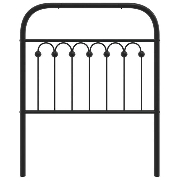 vidaXL Cabeceira de cama 75 cm metal preto