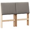 vidaXL Cabeceira estofada Cinzento-acastanhado 135 cm