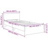 vidaXL Estrutura da Cama com cabeceira Madeira Antiga 100 x 200 cm