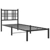 vidaXL Estrutura de cama metal s/ colchão c/ cabeceira 75x190 cm preto