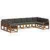 vidaXL Conjunto de Sof&aacute;s para Exterior 10 unid. Natural e Antracite