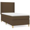 vidaXL Cama com molas/colch&atilde;o 100x200 cm tecido castanho-escuro