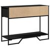 vidaXL Mesa consola 100x35x74,5 cm derivados de madeira preto