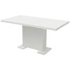 vidaXL Mesa de jantar extensível, branco brilhante