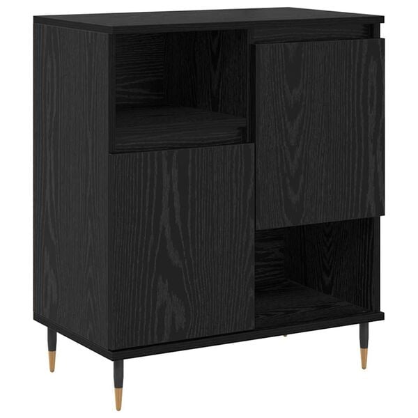 vidaXL Buffet Carvalho Preto 60 x 35 x 70 cm