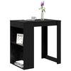 vidaXL Mesa de bar com gaveta Carvalho Preto 102 x 70 x 103,5 cm