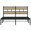 vidaXL Estrutura de cama sem colch&atilde;o 160x200cm metal carvalho sonoma