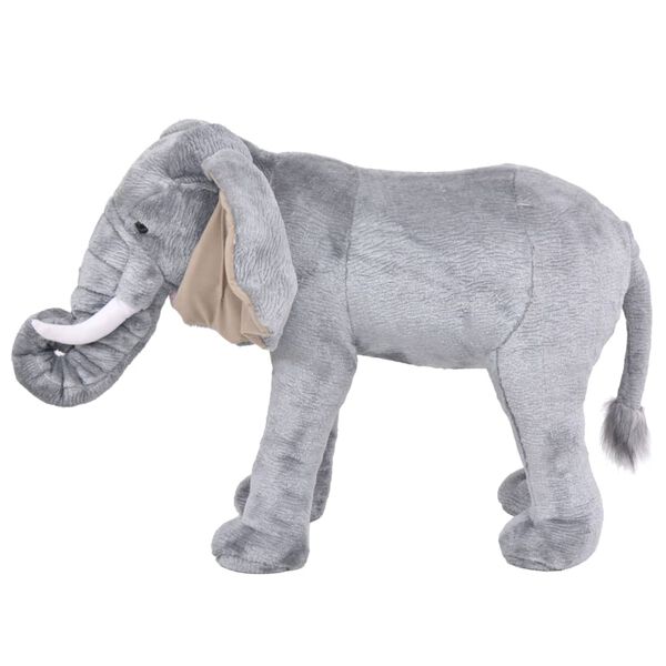 vidaXL Elefante de montar em peluche cinzento XXL