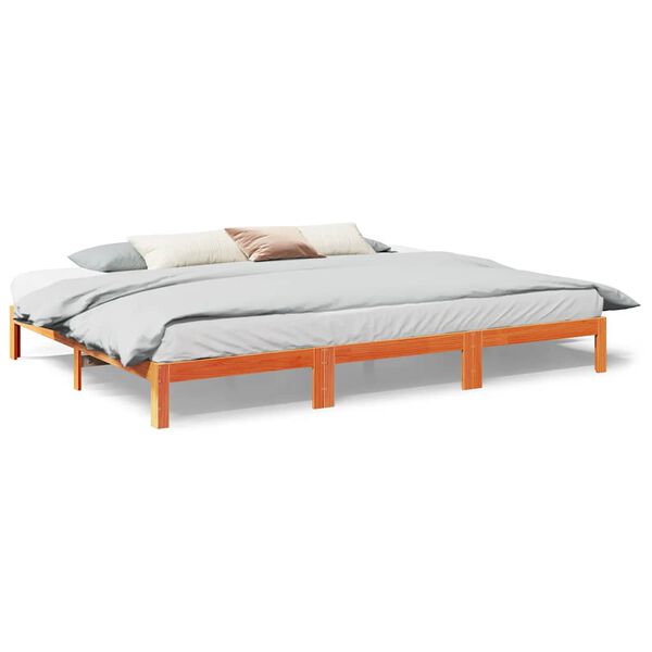 vidaXL Estrutura de cama familiar sem colch&atilde;o cera 270x200 cm