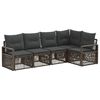 vidaXL Conjunto de Sof&aacute; de Jardim 5 unid. Cinzento vime PE