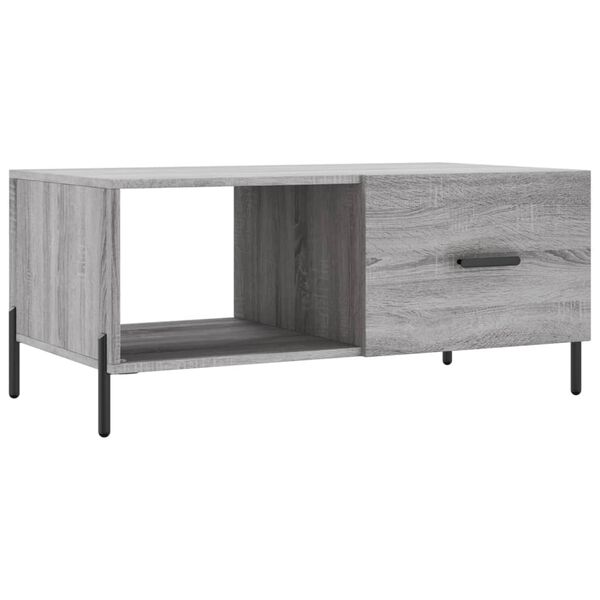 vidaXL Mesa de centro 90x50x40 cm derivados de madeira cinzento sonoma