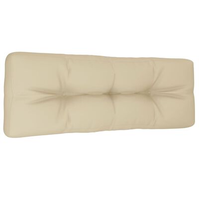 vidaXL Almofadão para sofá de paletes 120x40x12 cm tecido bege