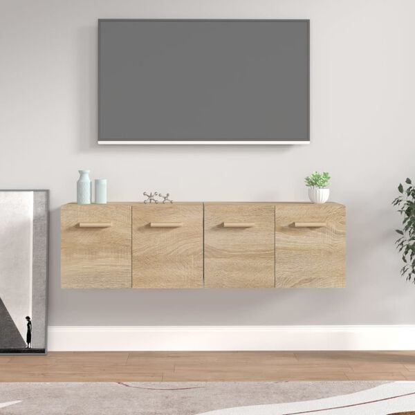 vidaXL Arm&aacute;rios parede 2pcs 60x36,5x35 cm derivados madeira sonoma