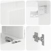 vidaXL Conjunto de m&oacute;vel de TV 6 pcs Branco Brilhante