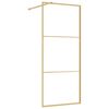vidaXL Divis&oacute;ria de chuveiro 90x195 cm vidro transparente ESG dourado