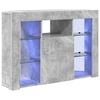 vidaXL Criado-mudo de LED para TV de Canto 100x40x68cm Cinzento