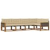 vidaXL Conjunto de Sof&aacute;s para Exterior 5 pcs Natural e Bege