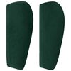 vidaXL Cabeceira de cama c/ abas veludo 163x23x78/88cm verde-escuro