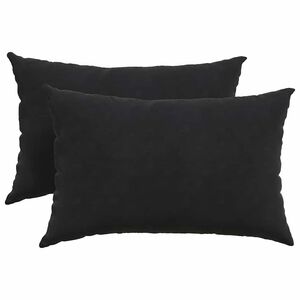 vidaXL Travesseiros de Sof&aacute; 2 pcs Preto 60 x 40 cm
