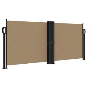 vidaXL Toldo lateral retr&aacute;til 100x600 cm cinzento-acastanhado
