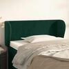 vidaXL Cabeceira de cama c/ abas veludo 83x23x78/88cm verde-escuro