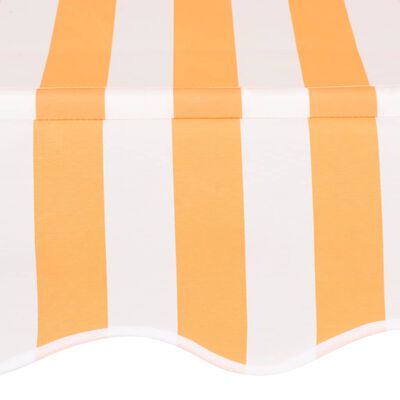 vidaXL Toldo retrátil manual 100 cm riscas laranja e branco