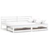 vidaXL Estrutura sof&aacute;-cama de puxar 2x(90x200) cm pinho maci&ccedil;o branco