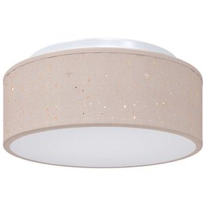 vidaXL L&acirc;mpada de teto Cinzento-acastanhado 30 x 30 x 13,5 cm tecido