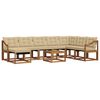 vidaXL Conjunto de Sof&aacute;s para Exterior 9 pcs Natural e Bege