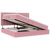 vidaXL Cama com arruma&ccedil;&atilde;o e colch&atilde;o Rosa 200 x 200 cm Veludo