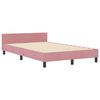 vidaXL Cama Box com cabeceira Rosa 120 x 200 cm Veludo