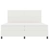 vidaXL Cama Box Spring LED com cabeceira Creme e Branco 200 x 200 cm