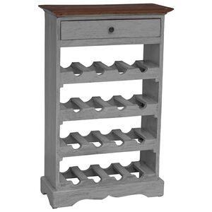 vidaXL Garrafeira madeira de mogno maci&ccedil;a 55x23x85 cm