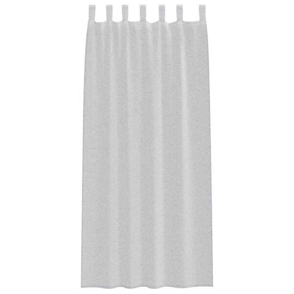vidaXL Cortina de Voile 2 pcs Cinzento-claro 225 x 140 cm Poli&eacute;ster