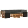 vidaXL Conjunto de Sof&aacute;s para Exterior 8 unid. Natural e Antracite